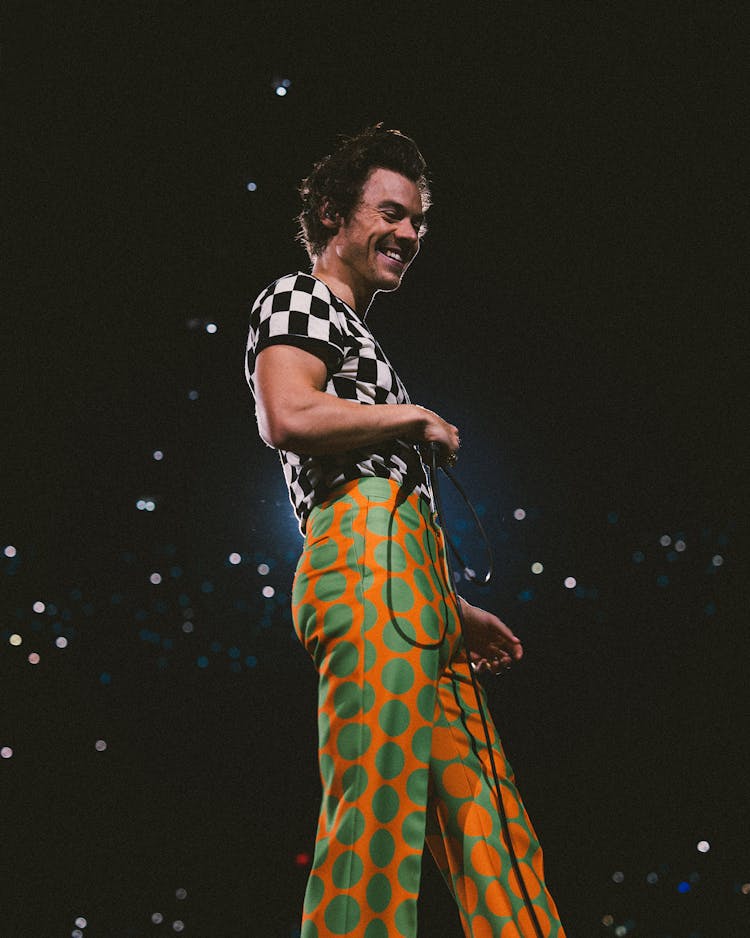 Styles on stage during his second show in Austin.