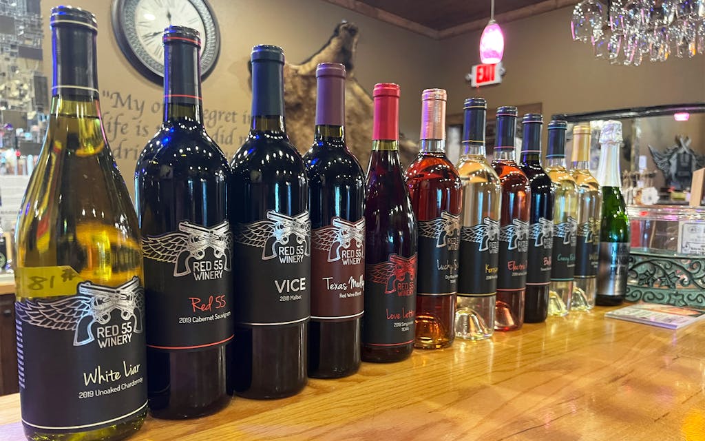 Wines from Red 55 Winery. 