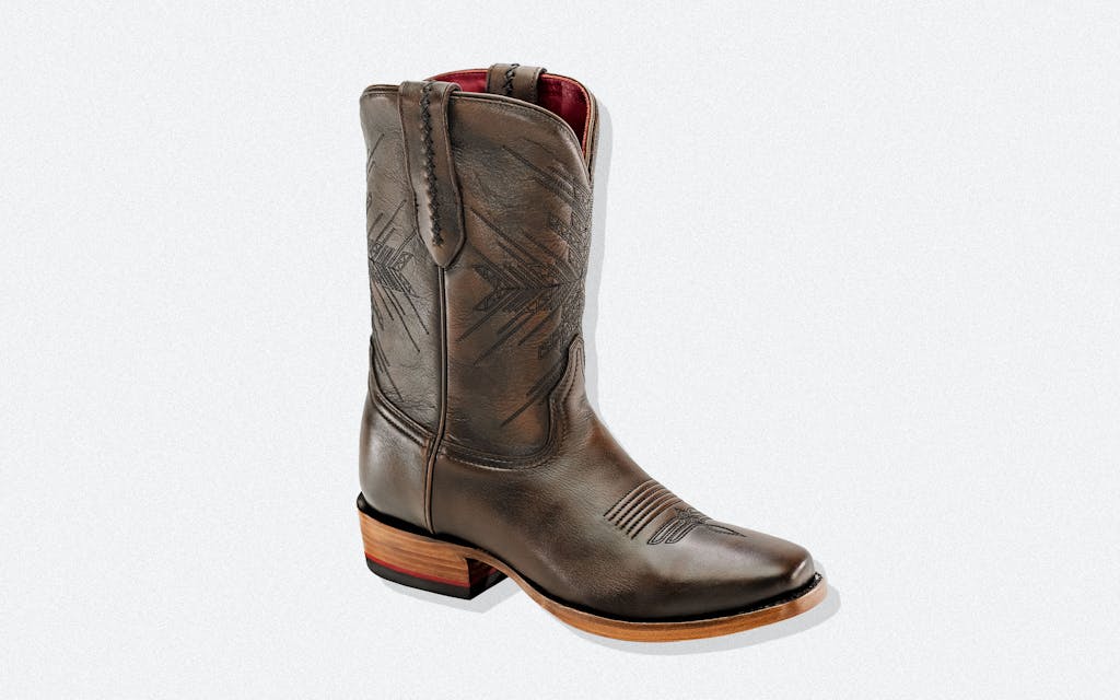 The No. 2 boot for men in brushed brown from Chisos in Austin.