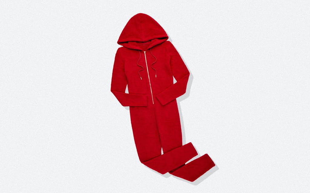 The red hoodie onesie from Lizzo's brand Yitty.