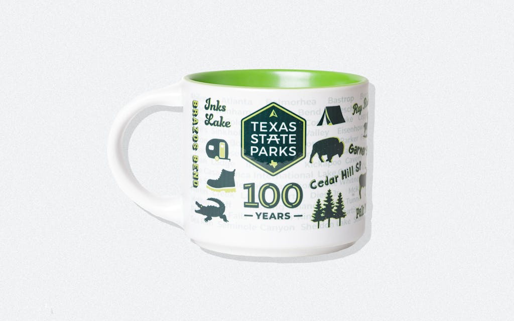 The Texas Parks and Wildlife commemorative 100th anniversary mug.