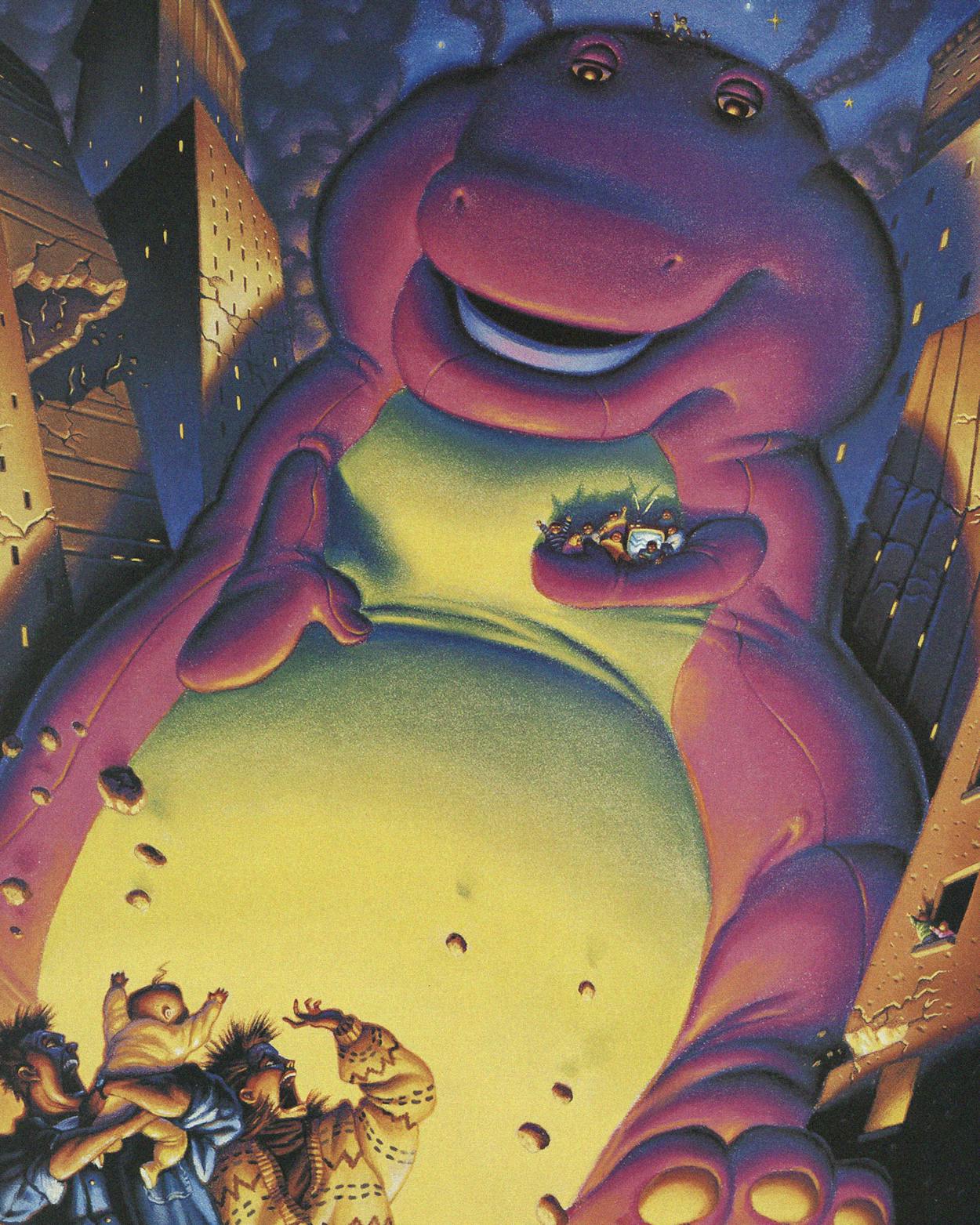Barney Rake Barney The Dinosaur Face