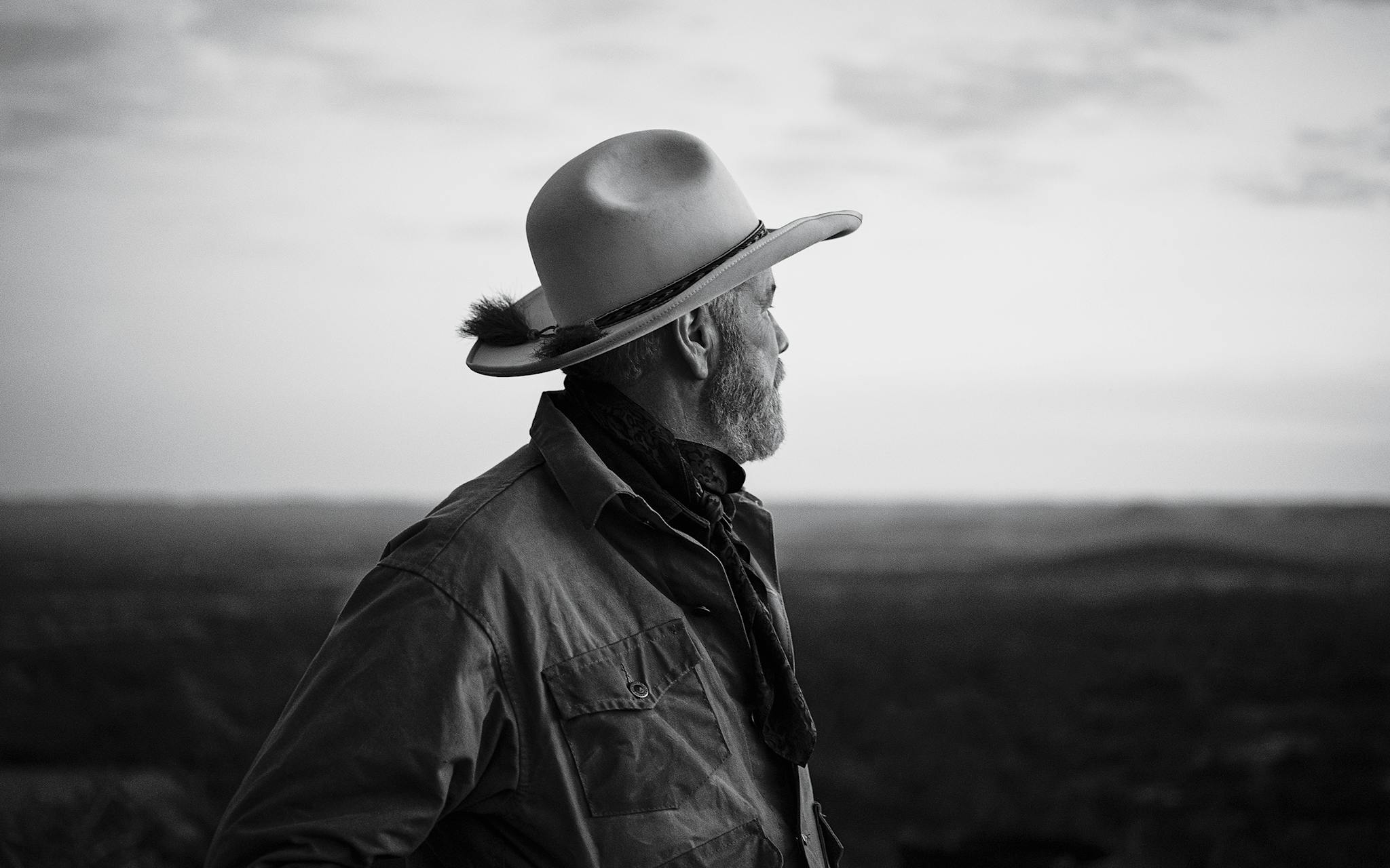 Robert Earl Keane at his ranch in September.