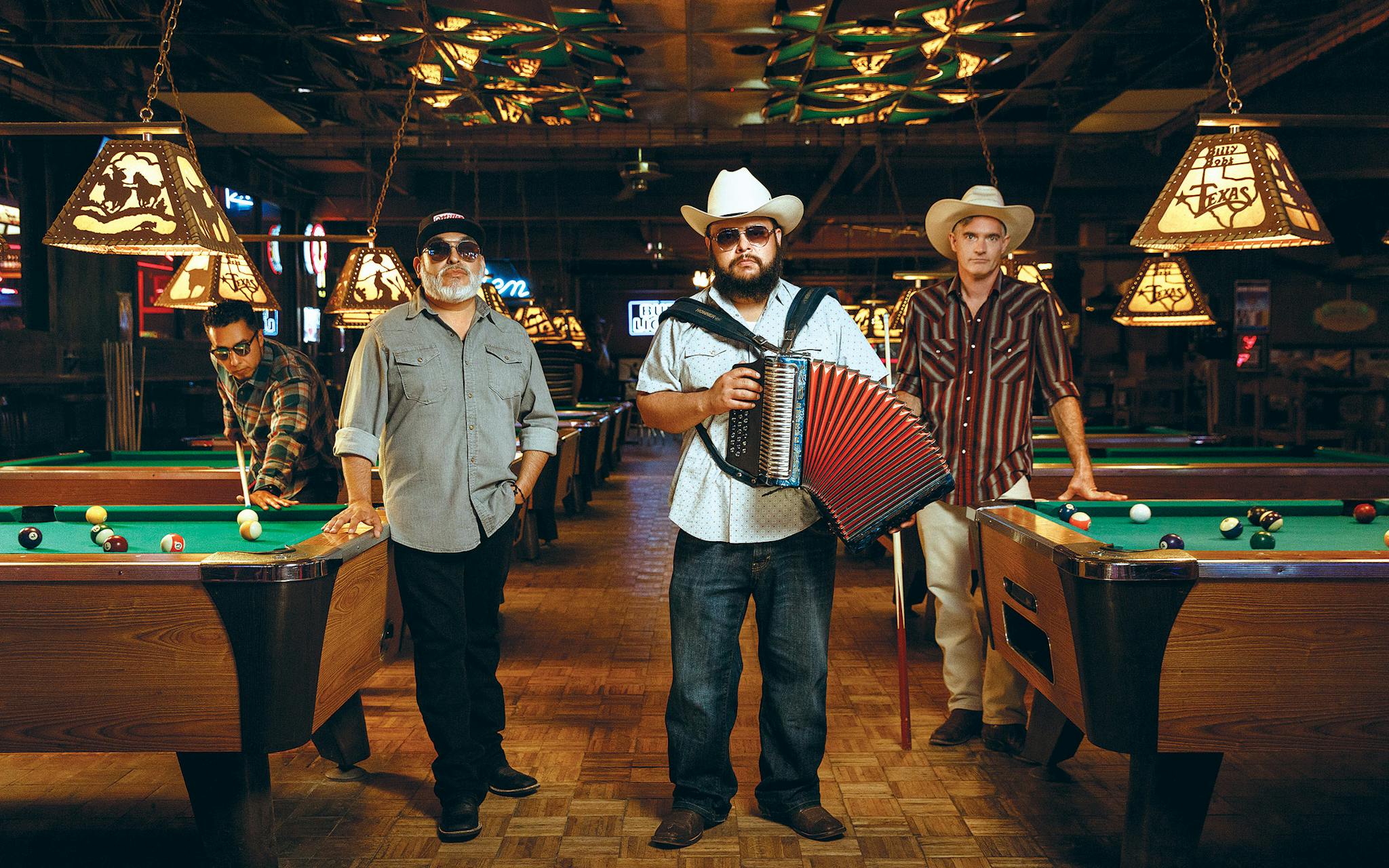 The Squeezebox Bandits ahead of their album release concert on May 5, 2022 at Billy Bob's in Fort Worth.