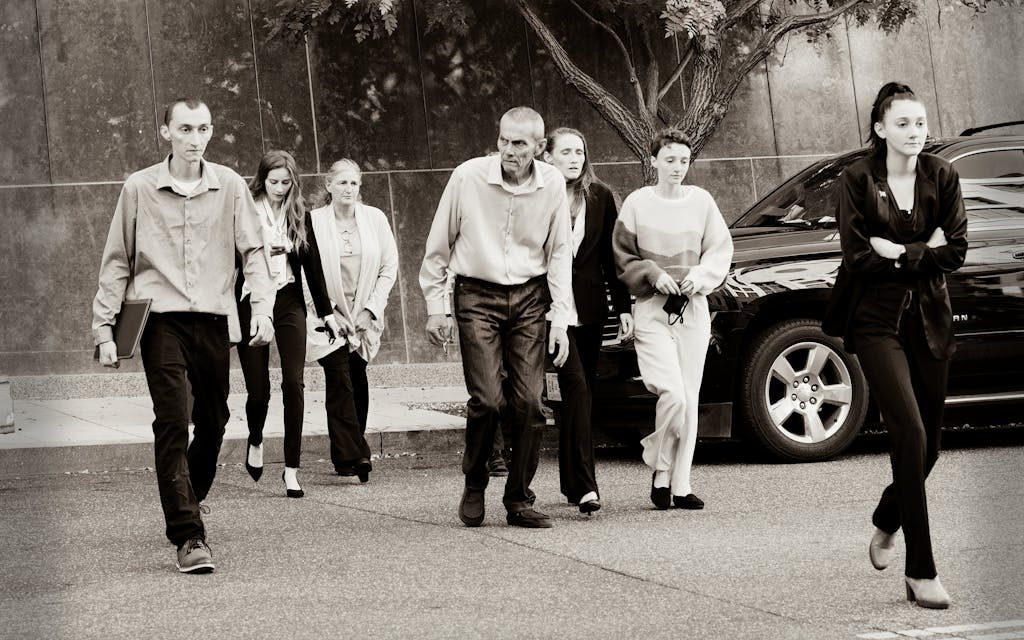 The Munns arriving for their sentencing hearing at a federal courthouse in Washington, D.C., on October 12, 2022.