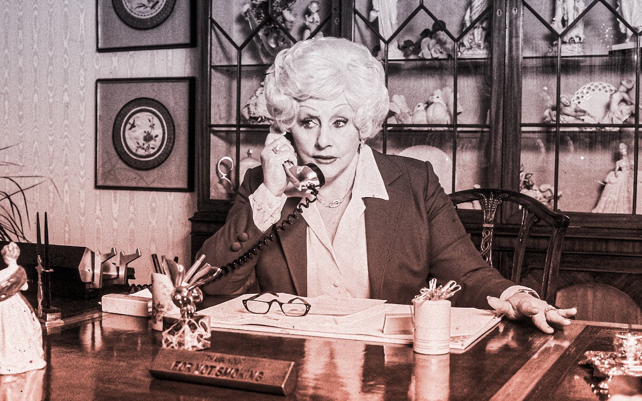 Mary Kay Ash, president of Mary Kay Cosmetics, is seen in her Dallas office in January 1982.