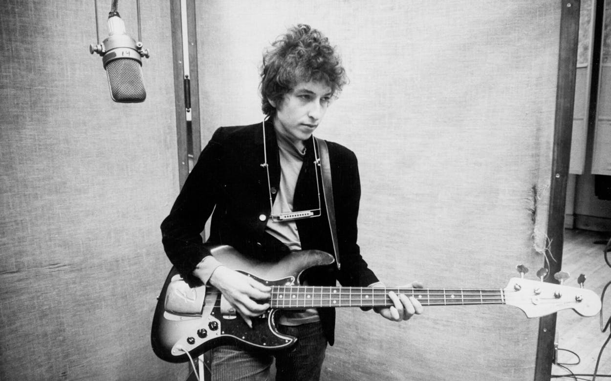 Bob Dylan recording his album 'Bringing It All Back Home' on January 13-15, 1965.