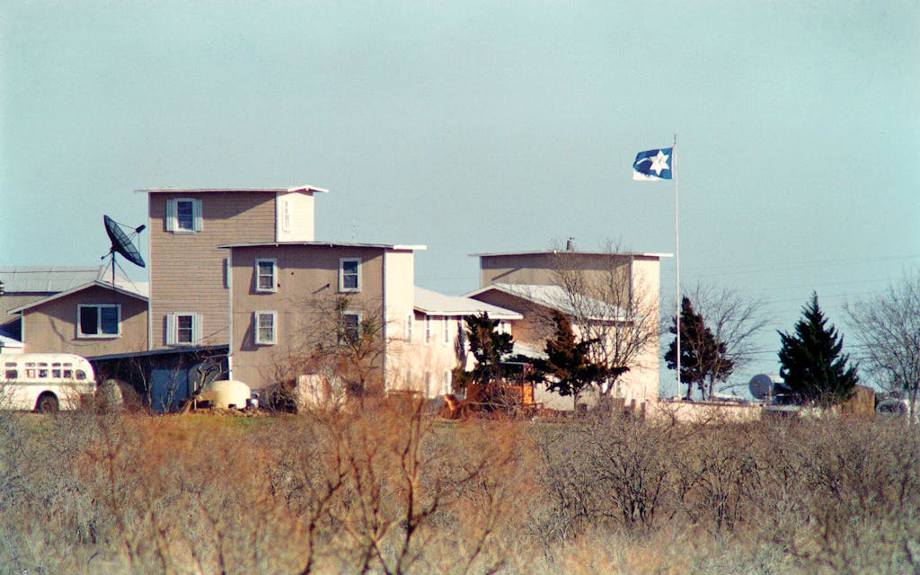 The exterior of the compound on March 8, 1993, during the siege.