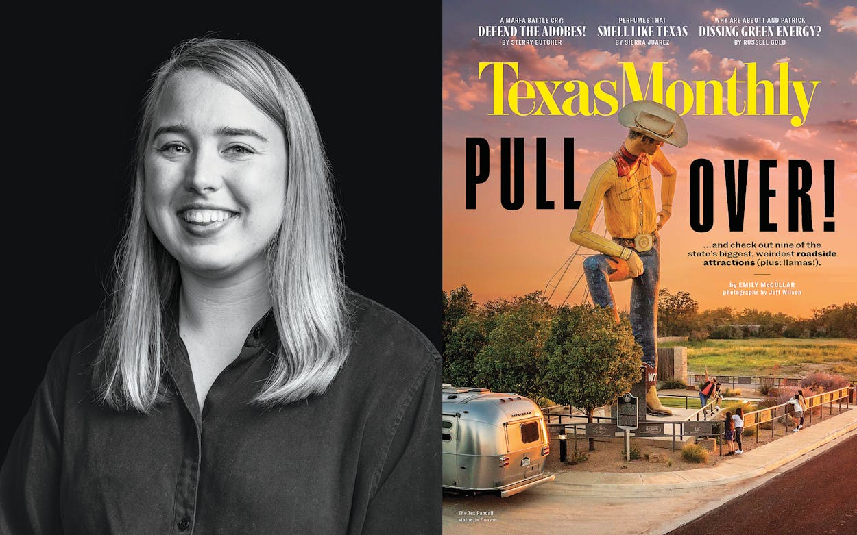 Photo editor Claire Hogan; Texas Monthly’s October 2022 cover.