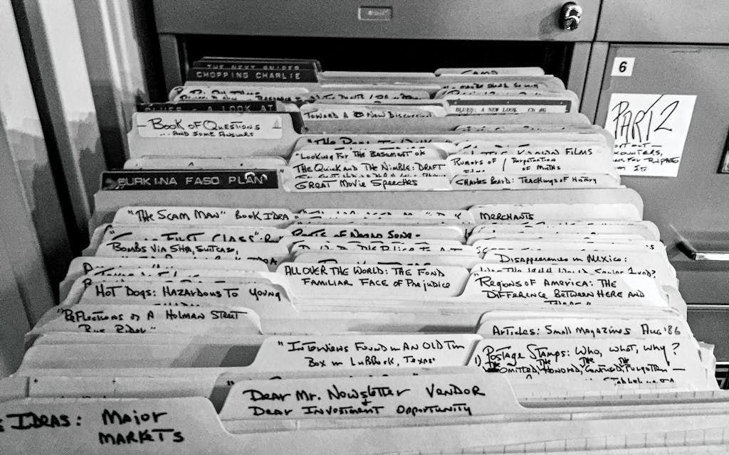 Inside one of the Monster’s file cabinets.