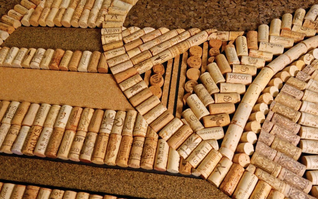 a detail shot of cork art