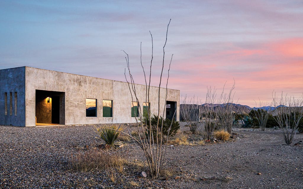 The main building at Willow House, in Terlingua.