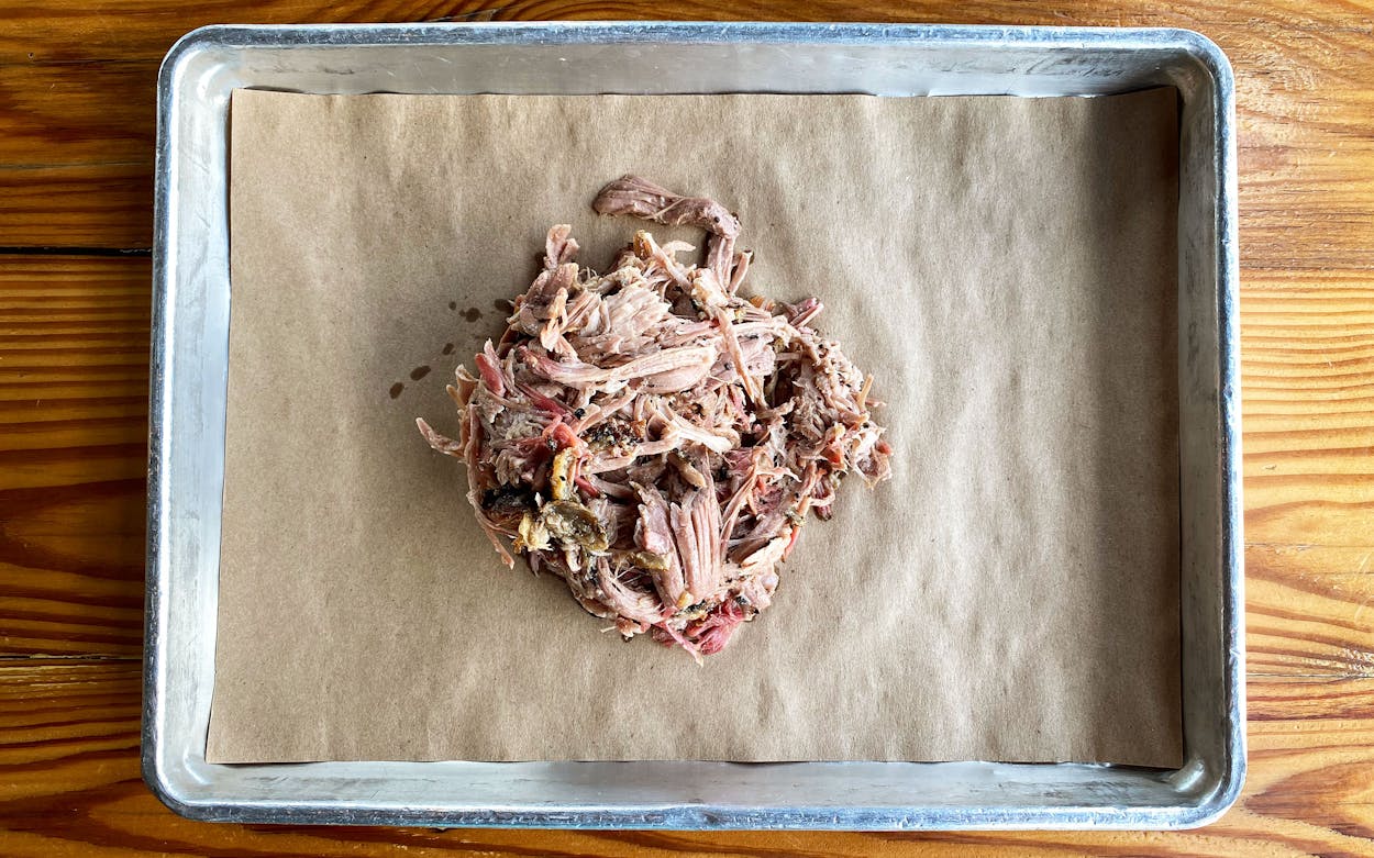 Texas-style pulled pork.