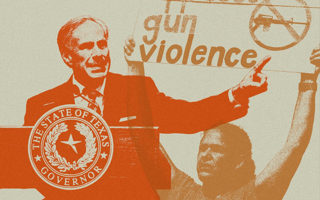 Greg Abbott immigration gun violence