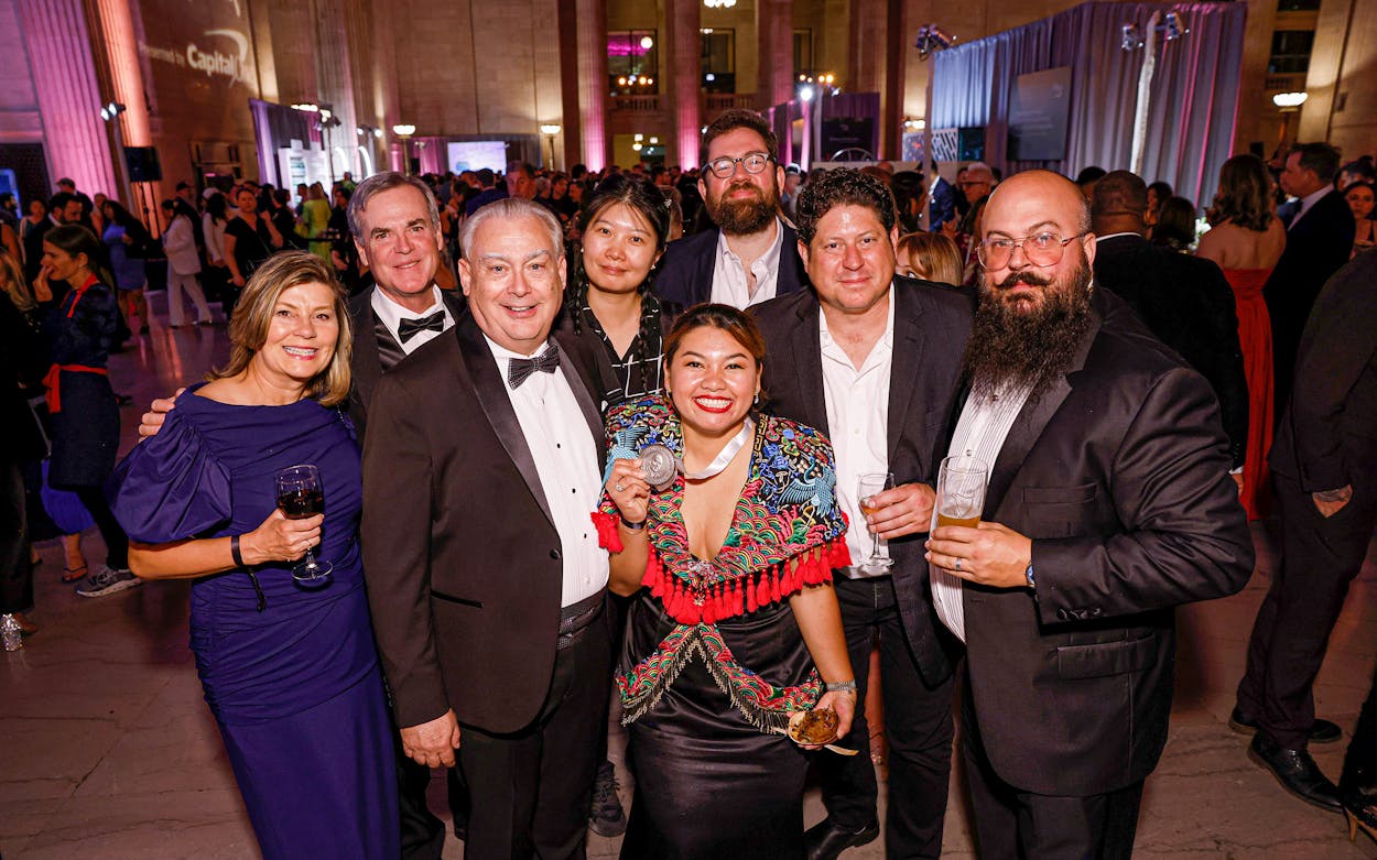 Chef Benchawan Jabthong Painter (center) of Street to Kitchen in Houston and guests attend the 2023 James Beard Restaurant And Chef Awards on June 05, 2023 in Chicago, Illinois.