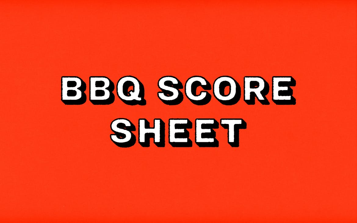 Sample BBQ Score Sheet Texas Monthly