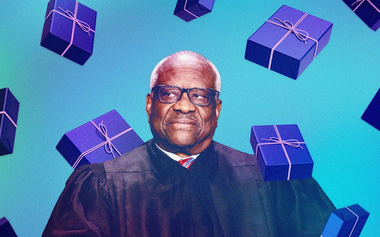 What gifts might various Texas billionaires bestow Clarence Thomas for favor
