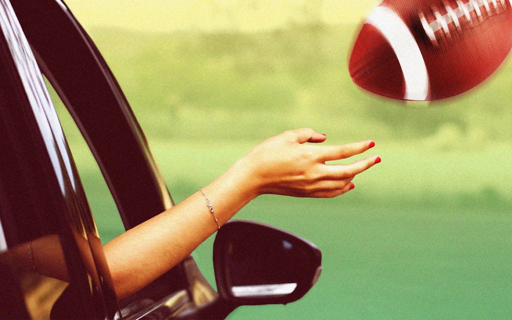 HS Field Goal sails through passing car window, is caught