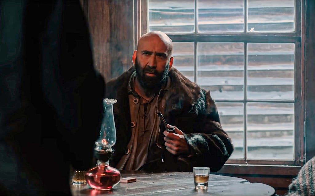Nicolas Cage stars as Miller in the film adaptation of John E. Williams's novel Butcher's Crossing.