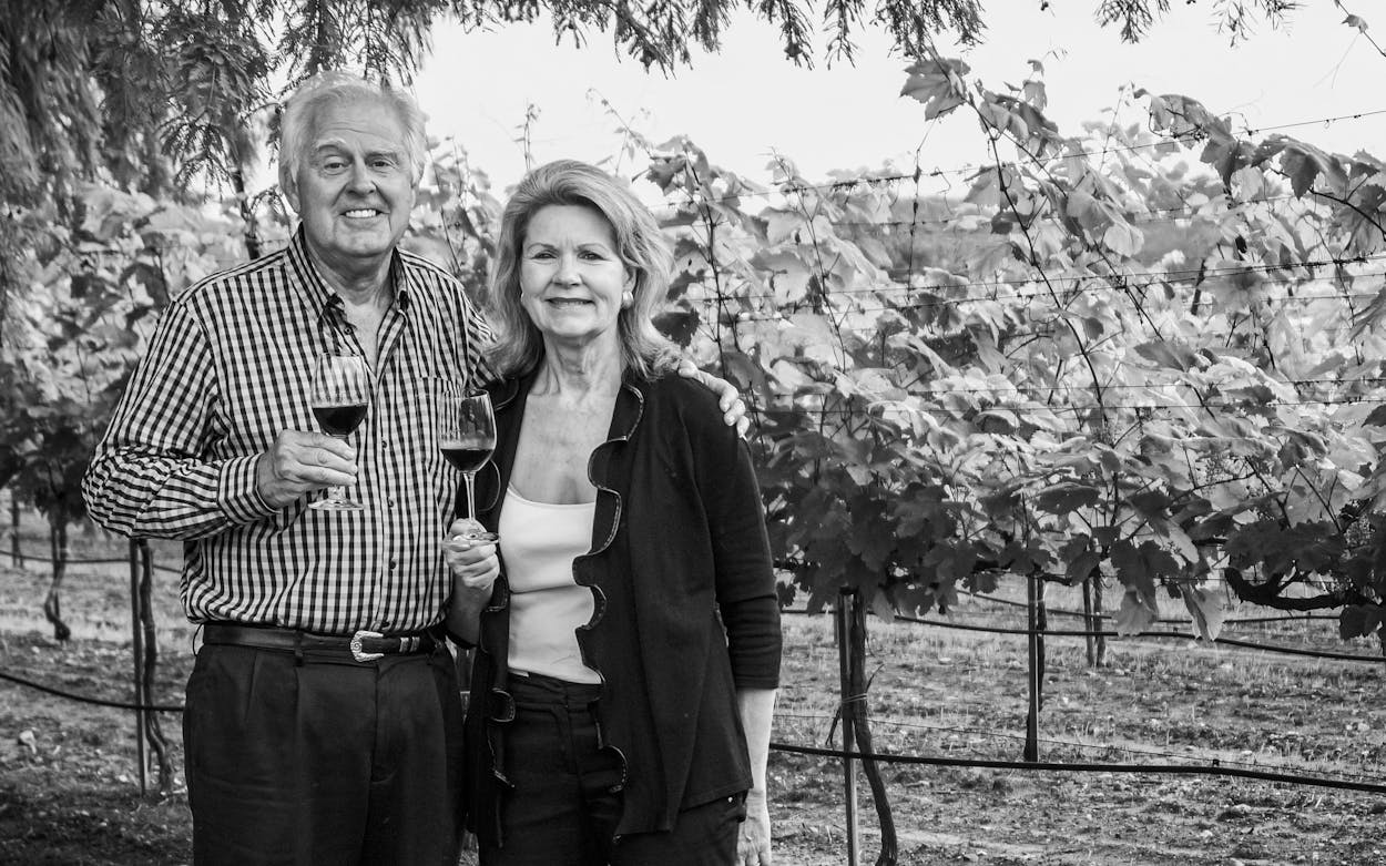 Ed and Susan Auler at their flagship Fall Creek Vineyards in Tow.