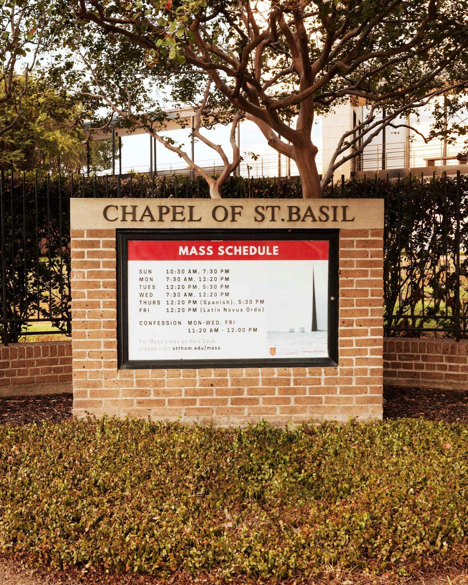 The Chapel of St. Basil, in Houston.