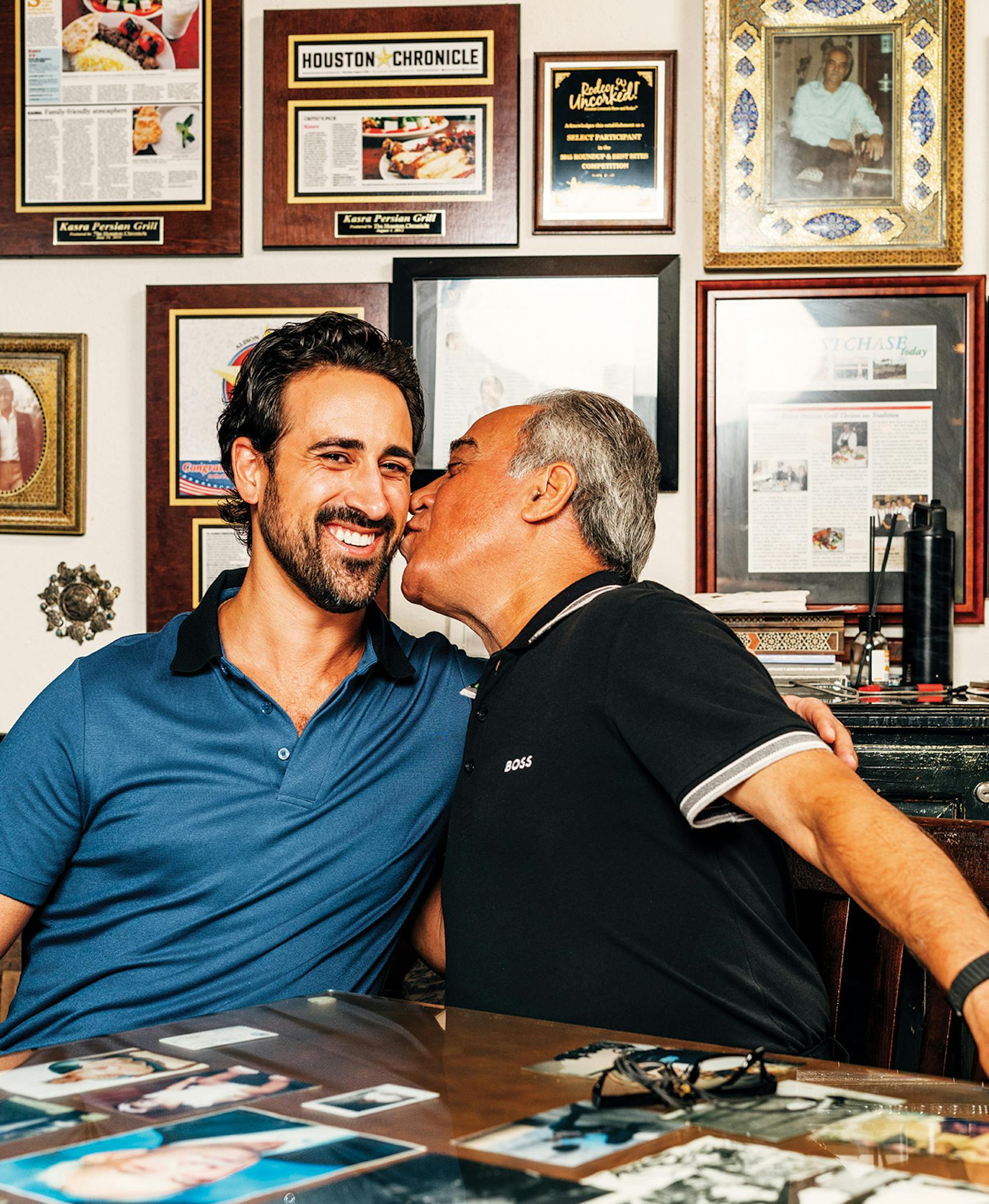 Owner Morty Parsa with his son Adam at Kasra, in Houston.