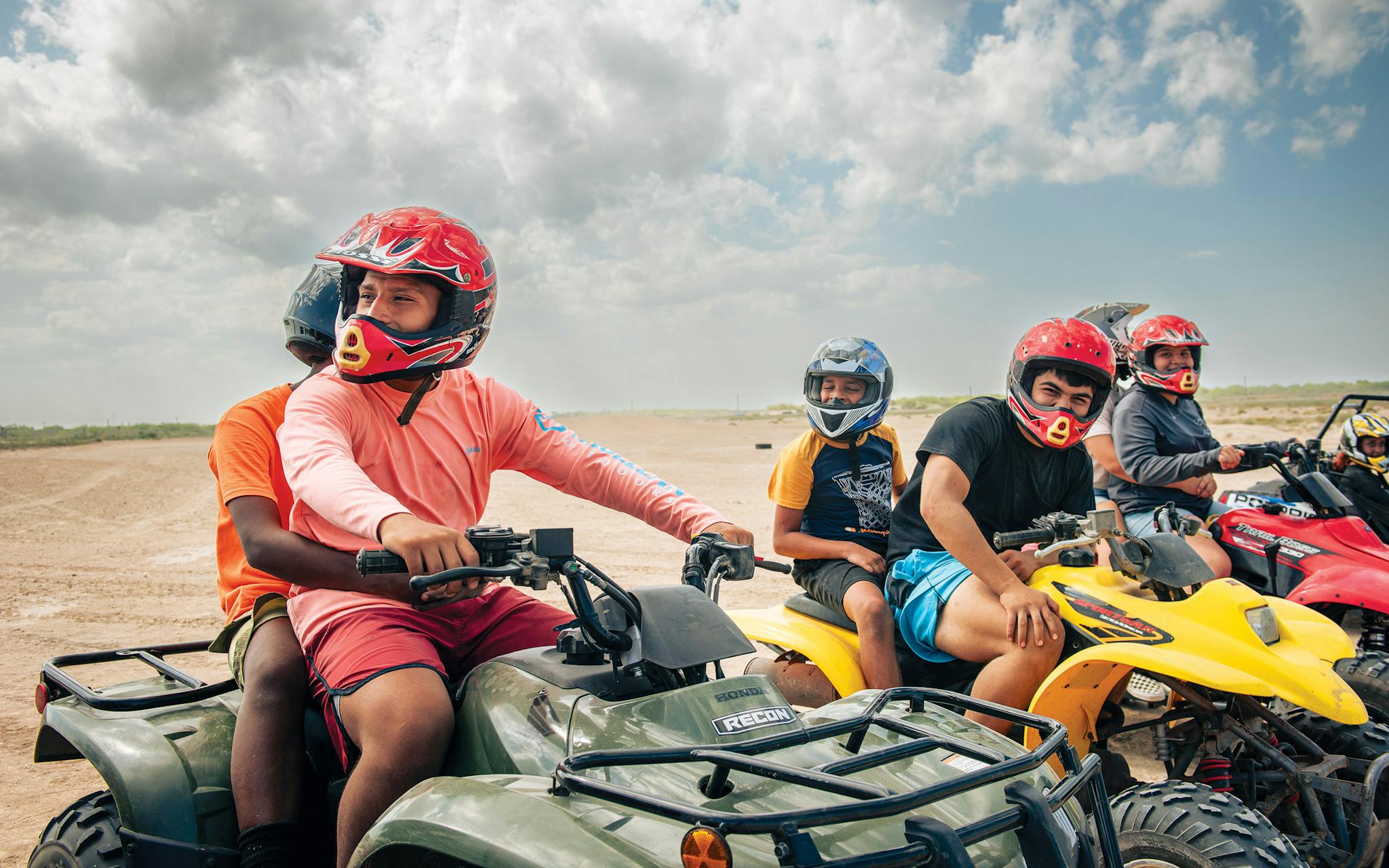 ATV riders during the 2023 City Kids Adventures Labor Day weekend trip.
