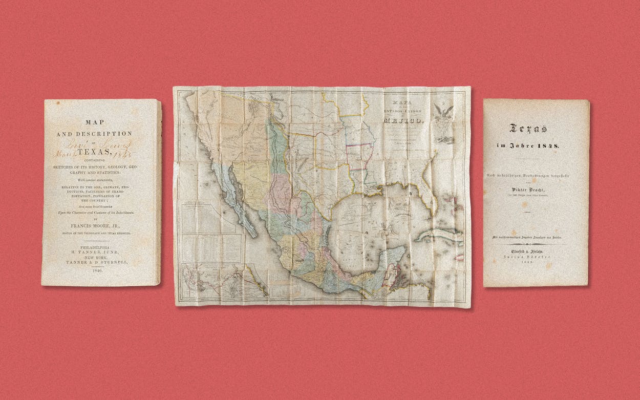 Texas History Auction: Francis Moore, Jr. Map and Description of Texas, containing Sketches of its History, Geology, Geography and Statistics, John Disturnell. Mapa de los Estados Unidos de Mejico, Viktor F. Bracht. Texas im Jahre 1848.