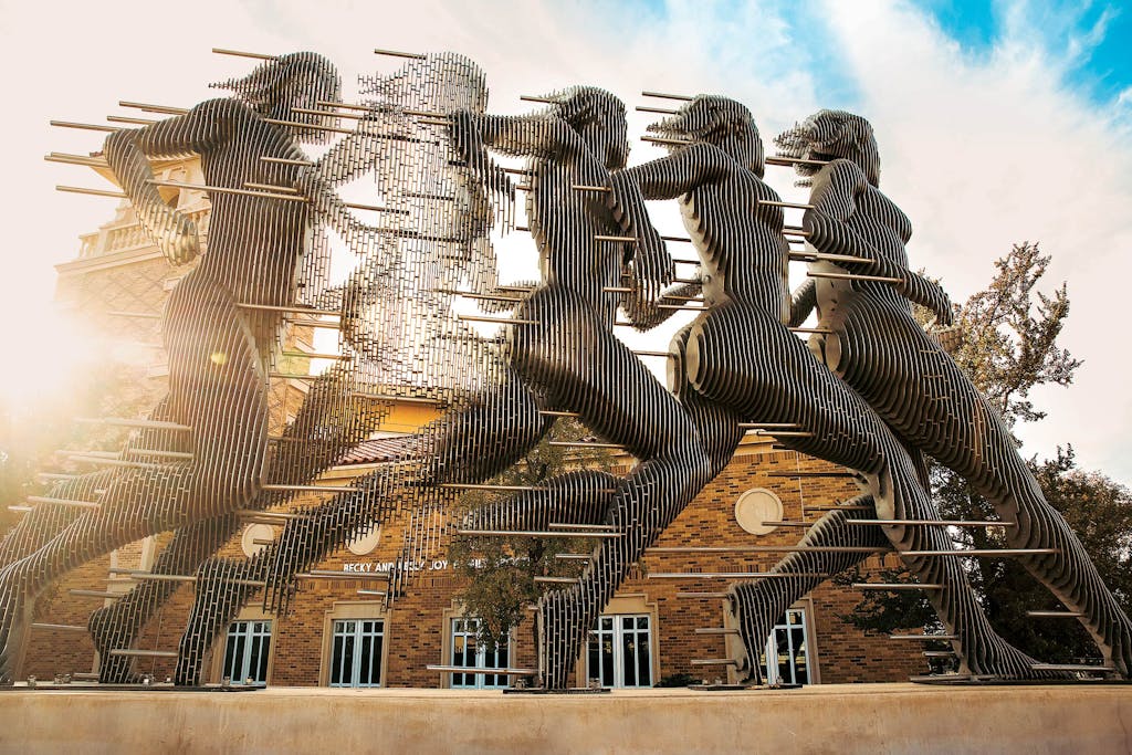 Simon Donovan and Ben Olmstead’s Run sculpture at Texas Tech University;