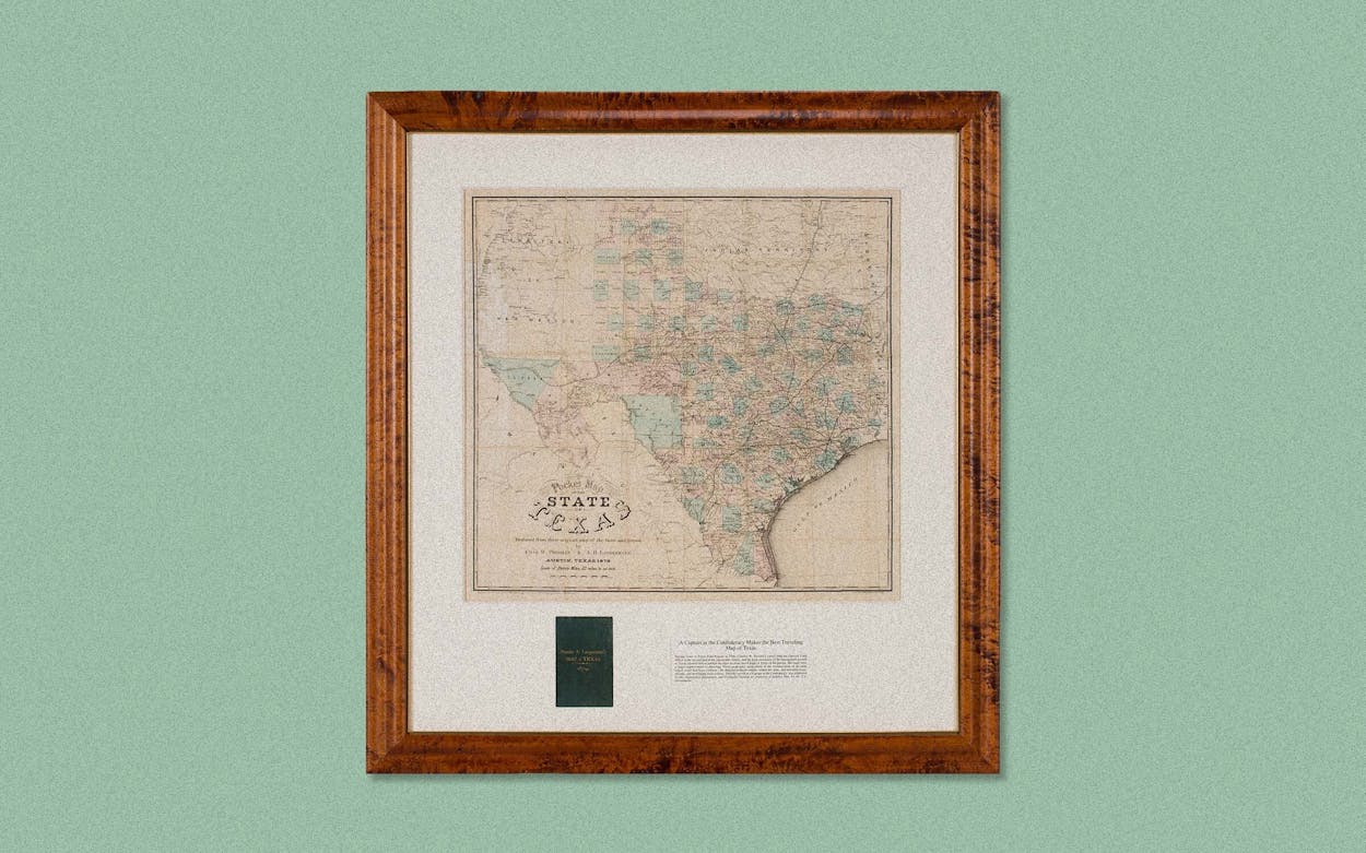 Chas. W. Pressler & A. B. Langermann. Pocket Map of the State of Texas.