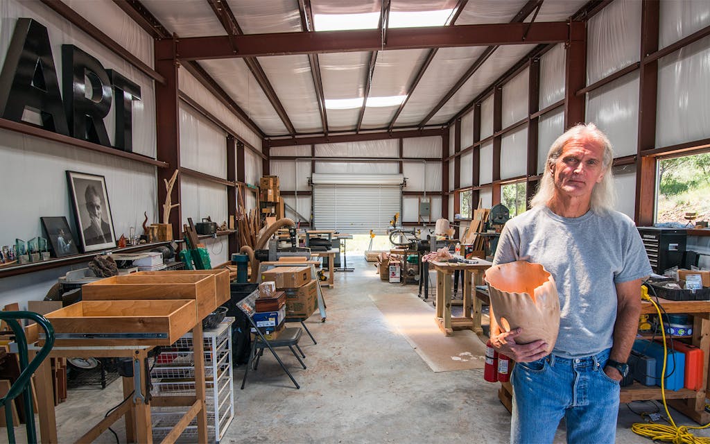 Woodworker Danny Kamerath in his shop.
