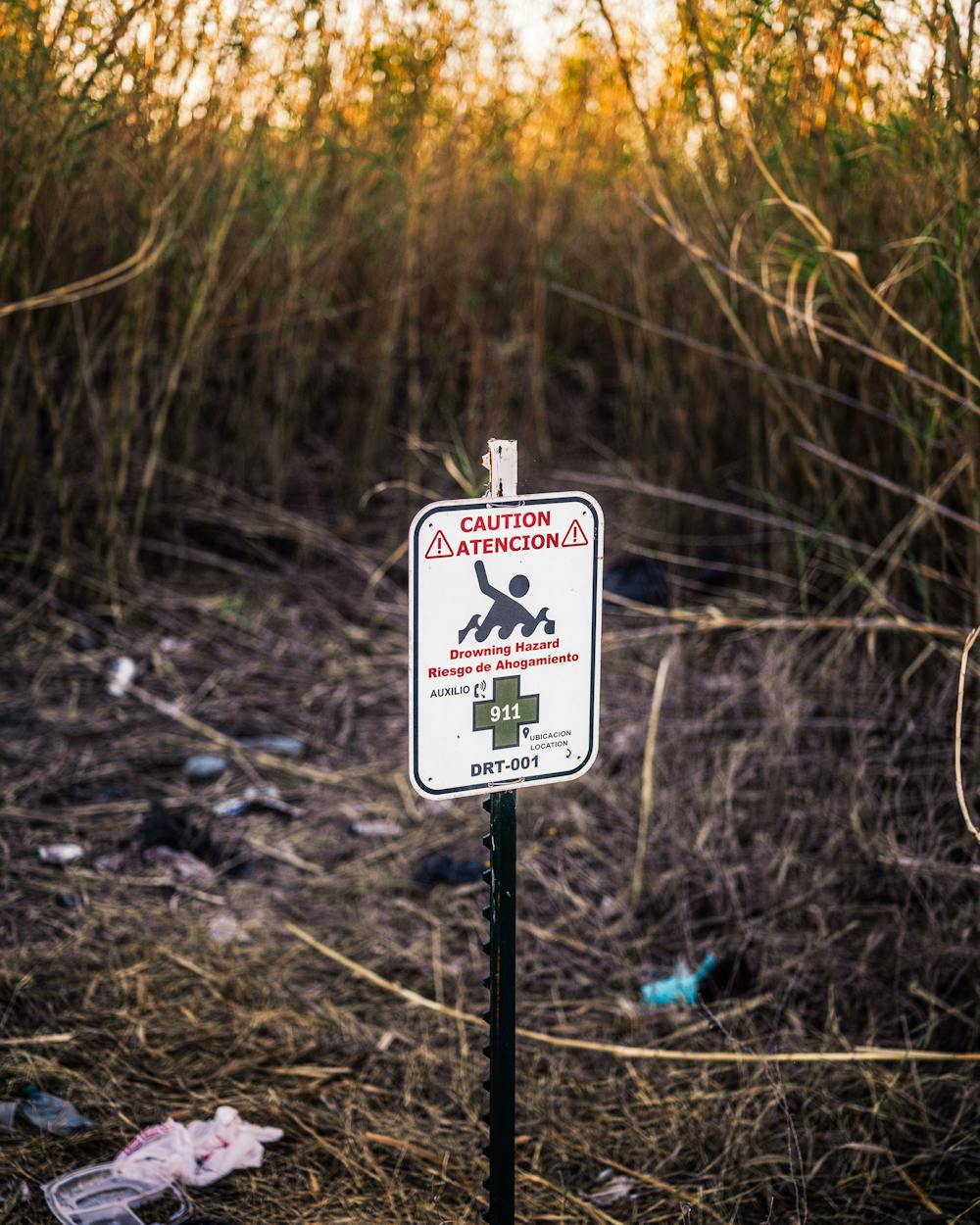 Migrant Sign No Agency Keeps Track of Migrant Drownings in the Rio Grande