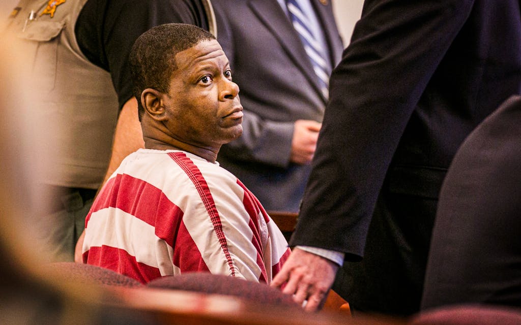 Rodney Reed during a hearing in Bastrop on November 25, 2014.
