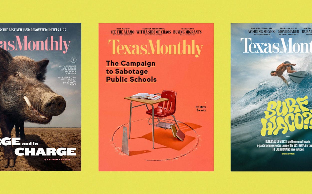 Texas Monthly 2023 May, March, and July covers