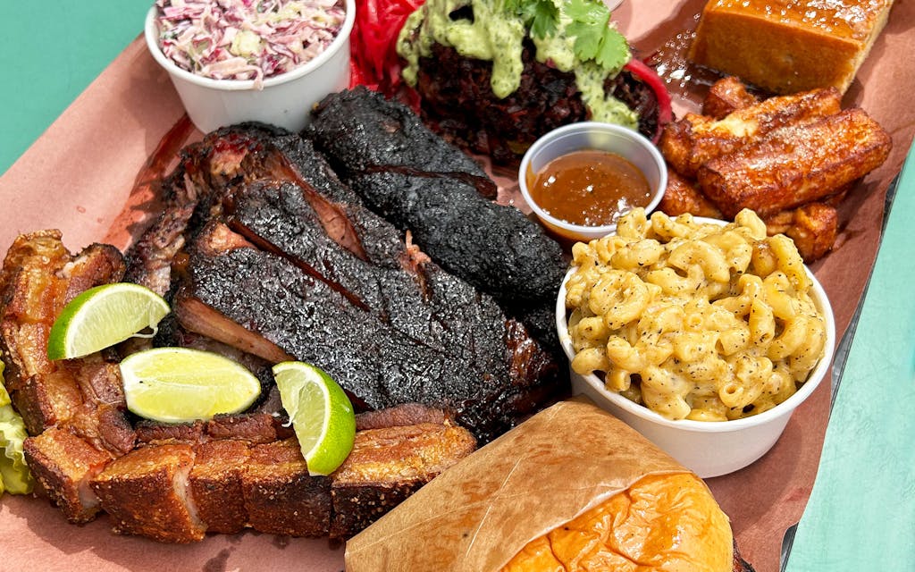 A tray from Bark Barbecue.