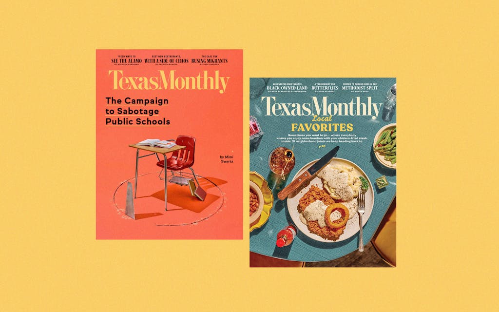 Texas Monthly March and November 2023 covers