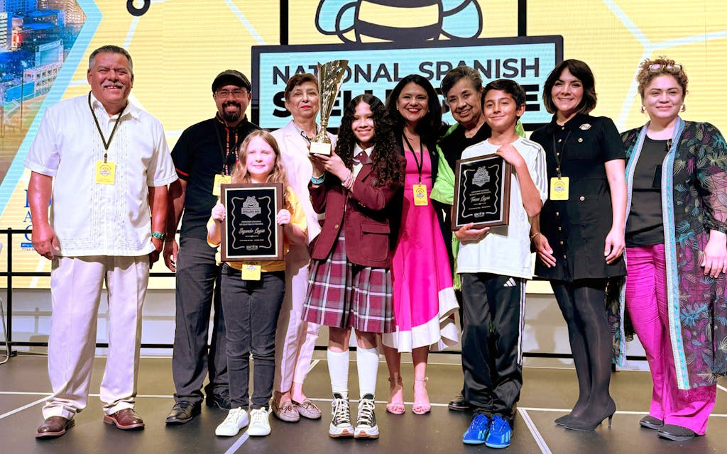Winners at the National Spanish Spelling Bee.