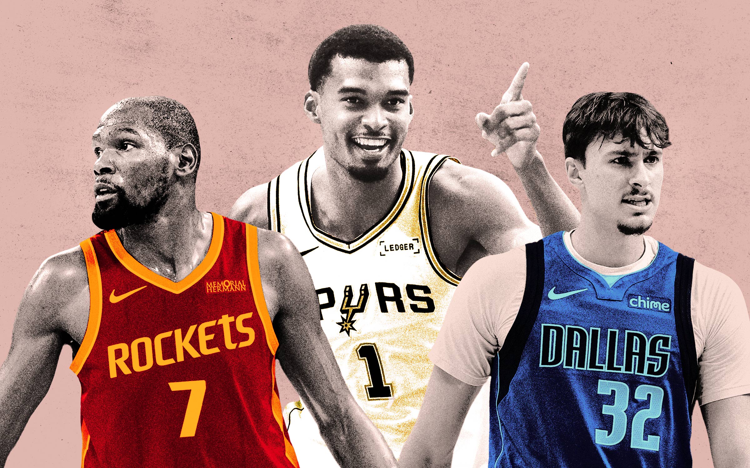 photo collage of 3 NBA players